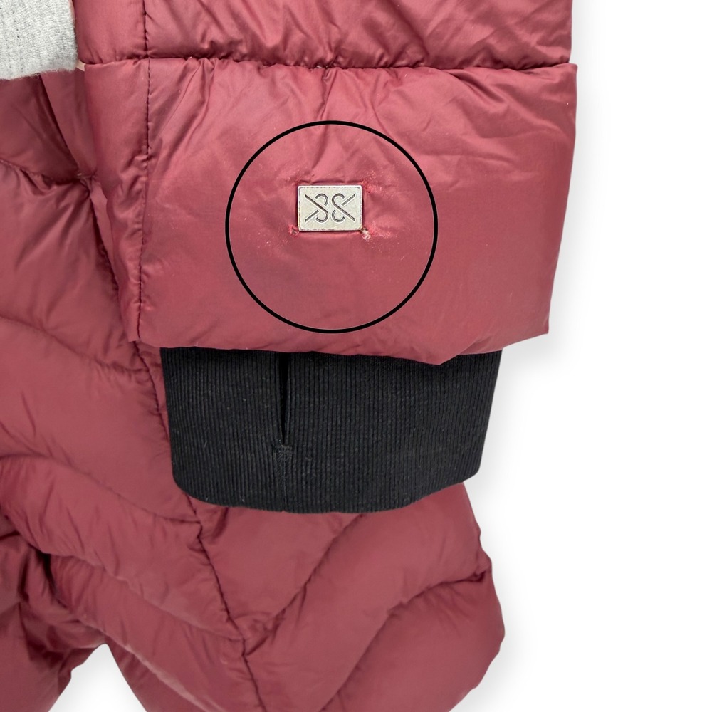 SOIA & KYO Lita-V Sustainable Lightweight Down‎ Coat in Merlot - Size Large - Picture 8 of 13
